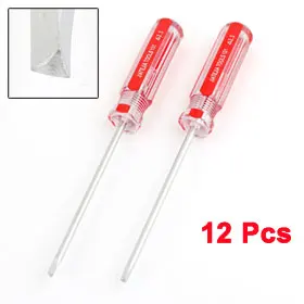 

UXCELL Newest 12 Pcs Red Clear Nonslip 2.3mm Handle Magnetic Tip Triangle Screwdrivers