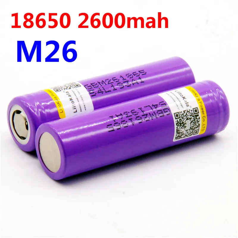 3 шт. 100% оригинал LiitoKala для M26 18650 2600 мАч 10A ICR18650 m26 7 В Зарядка фонарика внешний