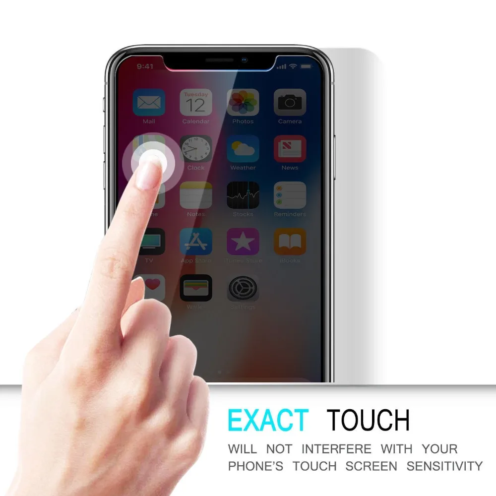 Антишпионское закаленное стекло 9H 2.5D для iPhone X XS MAX XR 11 12 mini Pro Max защитная пленка с