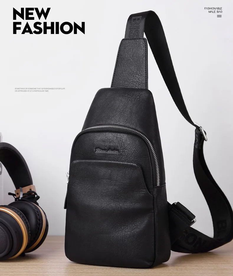 BISON DENIM, модные мужские сумки через плечо, брендовая мужская сумка-мессенджер, дорожная Повседневная дизайнерская сумка через плечо, нагрудная сумка, N2836-1