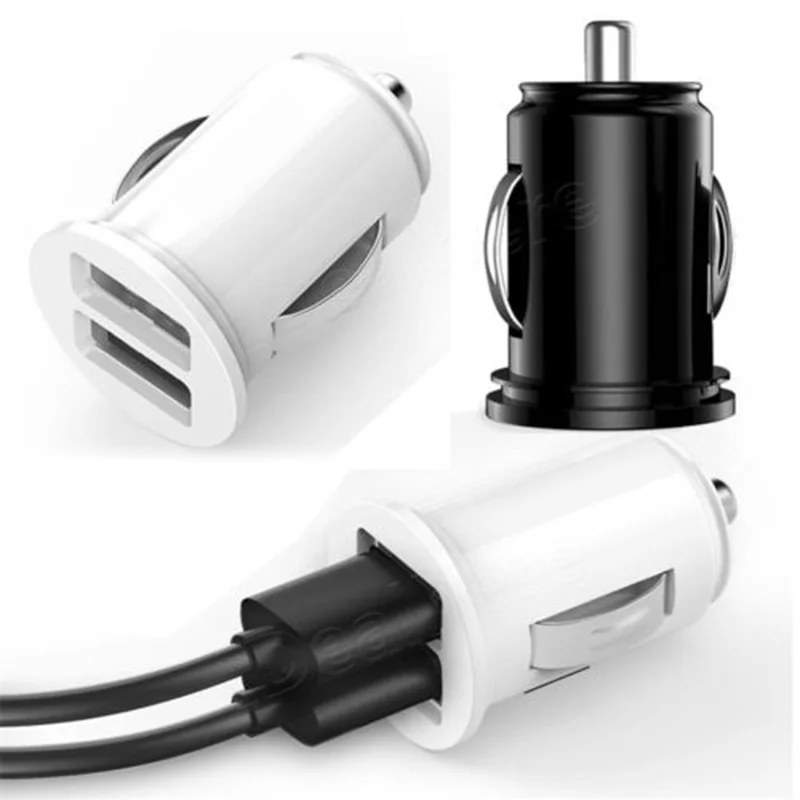1 шт. автомобильное зарядное устройство с 2 Usb портами|Зарядные устройства для