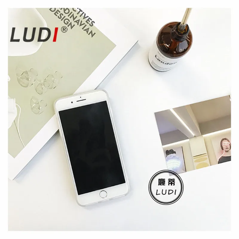 Модный камуфляжный чехол леденцового цвета LUDI для iPhone X 8 6s 6splus с тканевым
