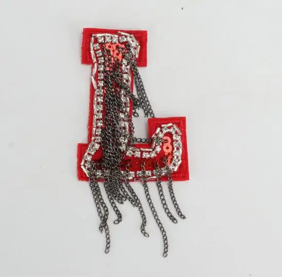 30set/lot Handmade LOVE Patches With Chain 8x6cm Vintage Punk Style Clothes Sticker DIY Cloth Badges Wholesale | Дом и сад