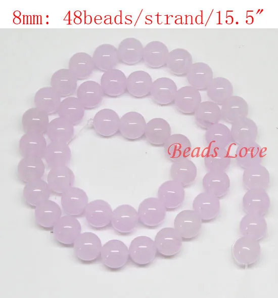 Горячая Распродажа 4 6 8 10 12 мм Mauve Jades круглые бусины из камня Aaa + 15 5 "/размер для