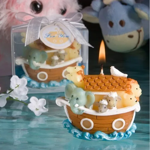 Noah's Ark shaped свеча мультфильм для подарков для будущей матери для крещения ребенка вечерние блага детей подарок на день рождения