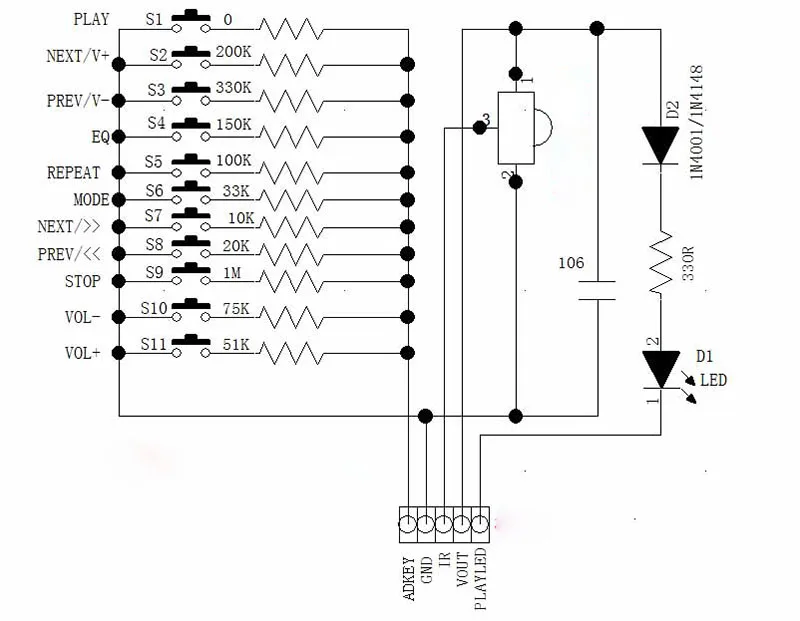 1 шт. 5 шт. M2801001 lossless WAV декодер доска MP3 декодер плата mp3 декодирующий модуль