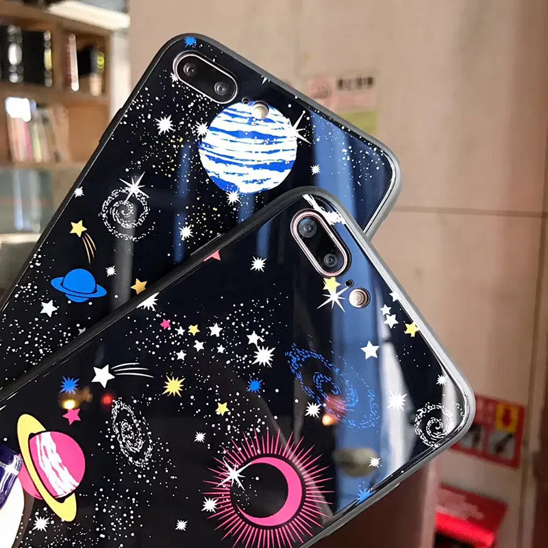 Чехол для телефона Boucho Universe Planet iphone X чехол 6 6s 7 8 Plus серия чехлы из закаленного