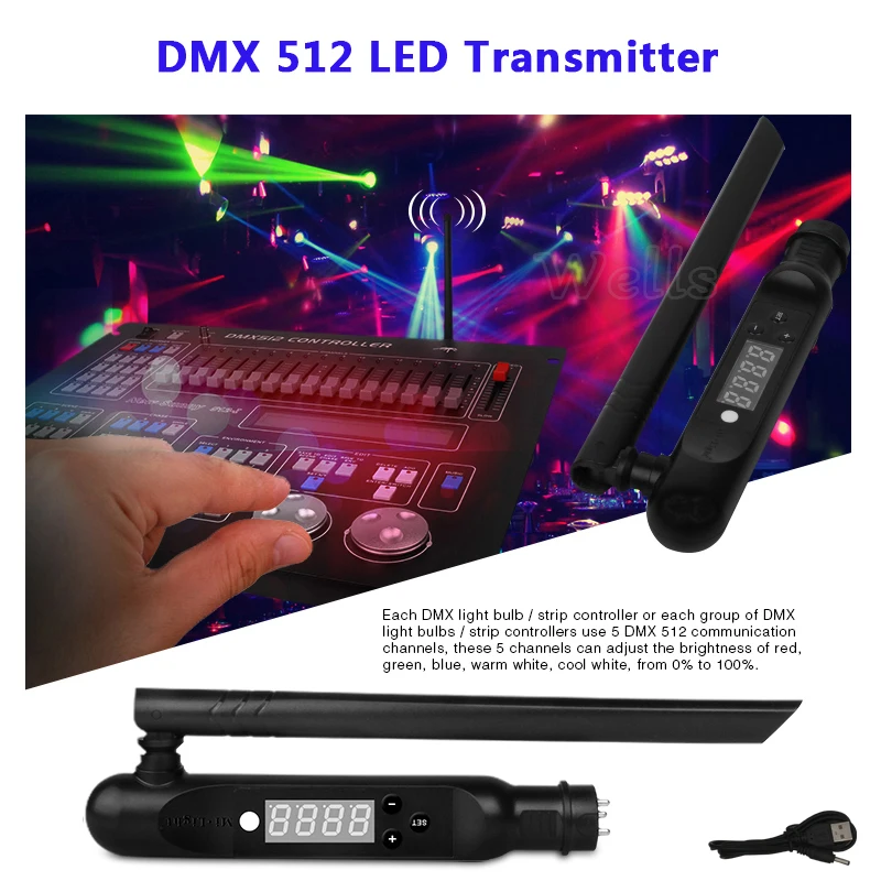 Milight DMX512 RGB + CCT E27 9 Вт Светодиодная лампа DMX 512 LED передатчик контроллер полосы