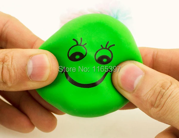 

6x smile face finger hand squeezing pressure stress relief squeeze stretch faces party joke toys props gags favors bag fillers