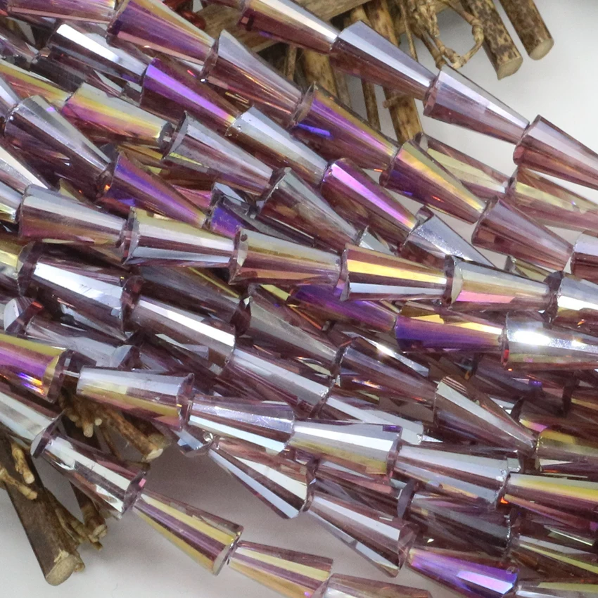 Бусины стеклянные в форме капли воды 8 х16 мм 9 цветов|crystal glass beads|glass beadsspacer beads |