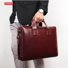 Мужской деловой портфель, с отделением для ноутбука 15 дюймов, из кожи, портфели для путешествий