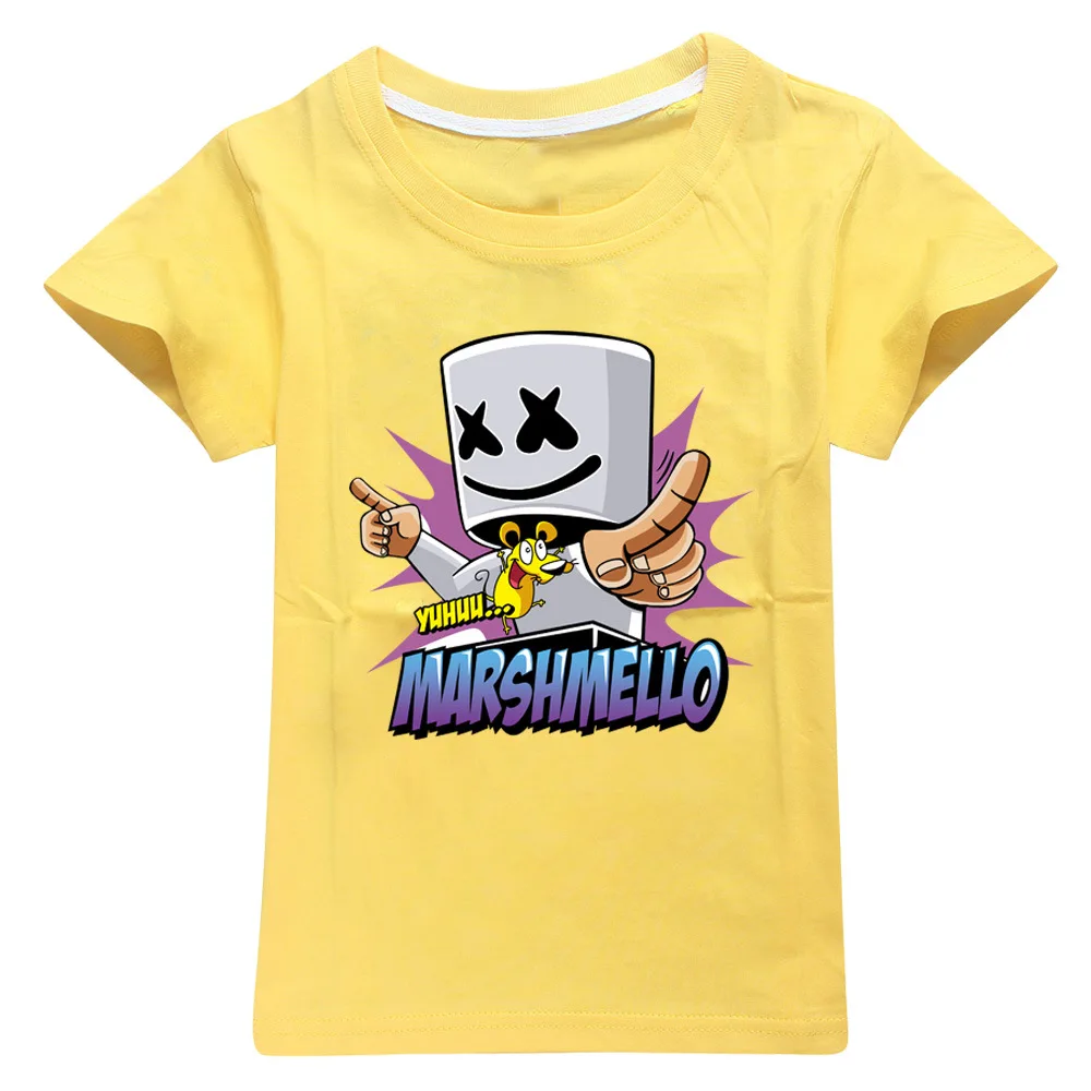 Modis dj marshmello/Детские футболки одежда с капюшоном новый детский летний топ черного