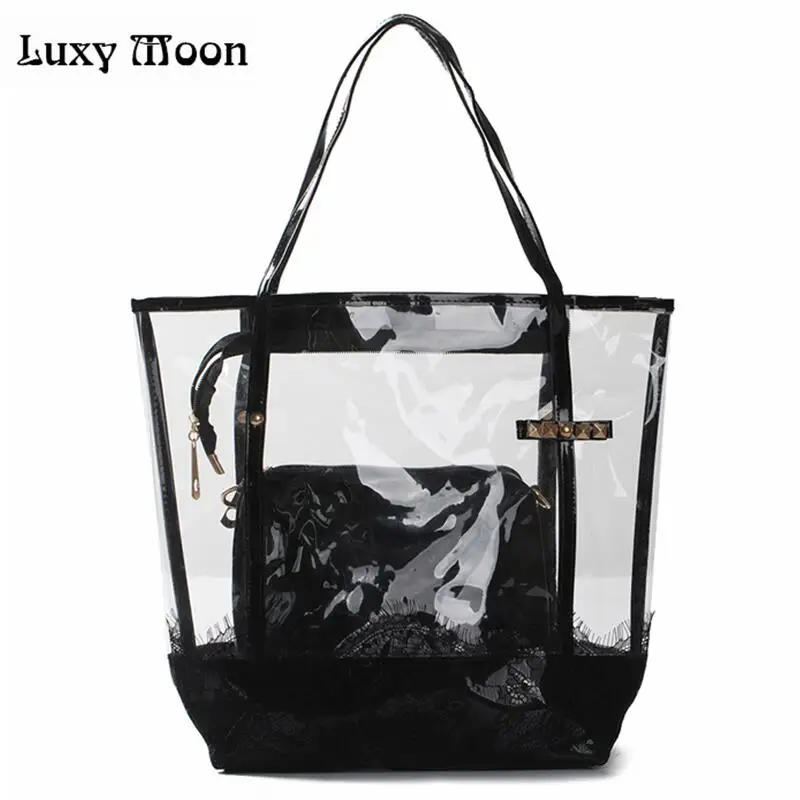 Прозрачные сумки LUXY MOON на плечо модные кожаные дамские сумочки из ПВХ Пляжная