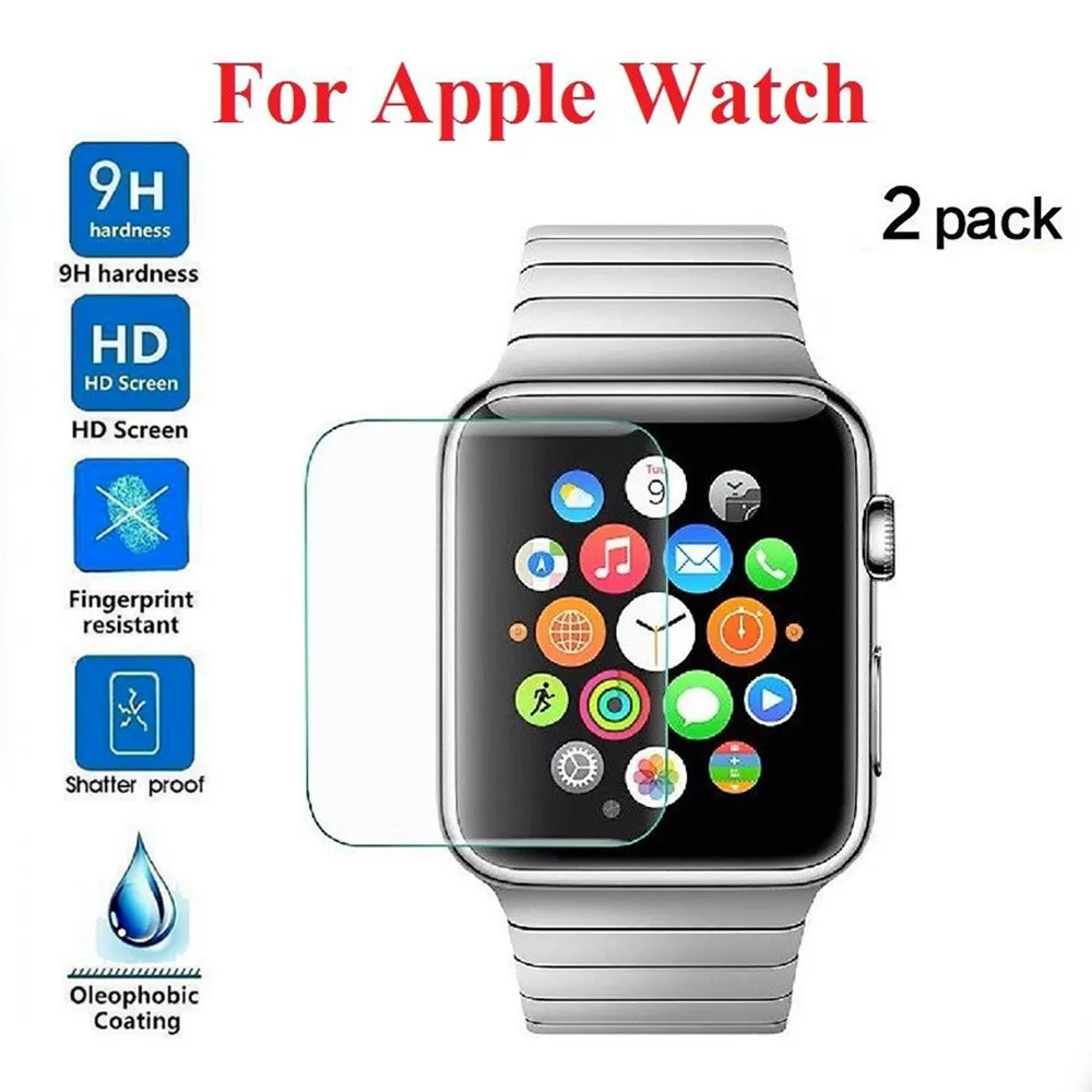 2 шт Защитное стекло для Apple Watch Series 1 3 38 мм защита экрана закаленное Защита 9H