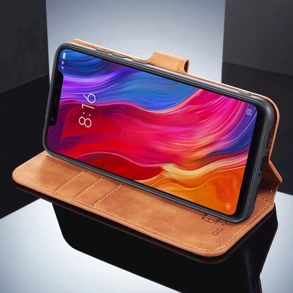 L-FADNUT Чехол-портмоне в винтажном стиле для Xiaomi mi 8 A2 Lite Pocophone F1 Роскошный кожаный чехол с магнитной застежкой для Red mi 6 6A Note 6 Pro