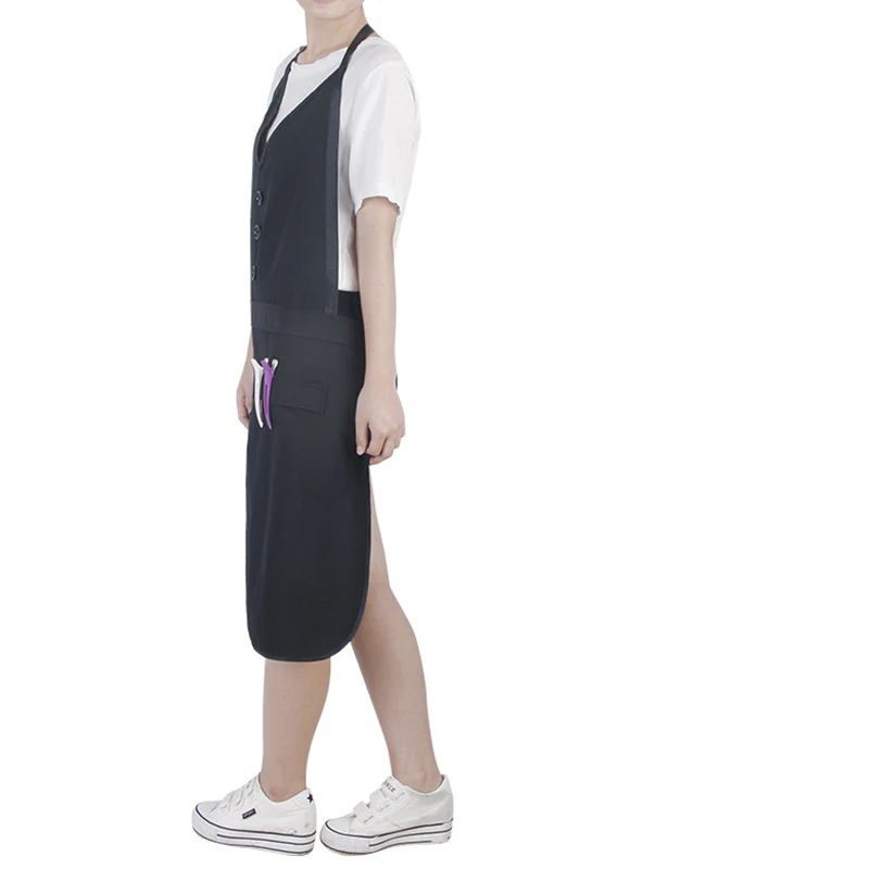 Parrucchiere Черный Модный салонный фартук для стрижки волос передняя и задняя накидка