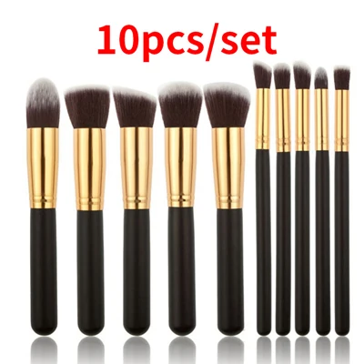 10PCS Style 10 Профессиональный набор кистей для макияжа Maquiagem основа для макияжа Тени для век подводка для глаз ресницы кисти для бровей для макияжа портативный набор кистей для макияжа глаз - Handle Color: 10PCS Style 10