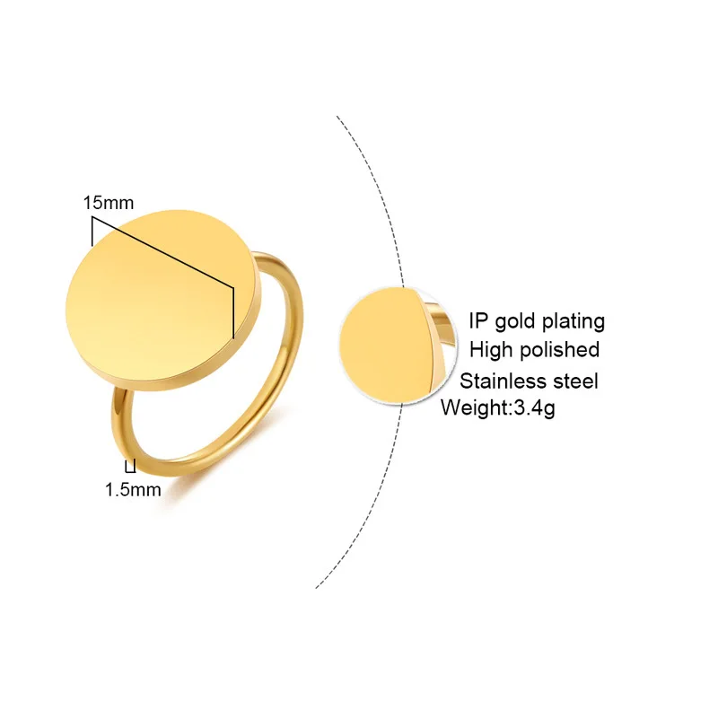 Новинка 2018 модные большие кольца в форме монеты для женщин ювелирные изделия
