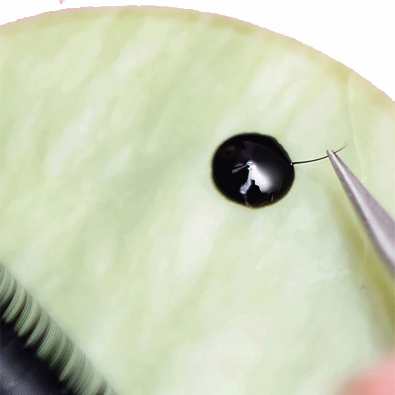 GLESUM быстросохнущий клей для наращивания ресниц 1 2 сек 3 шт. 5 мл прозрачные/черные