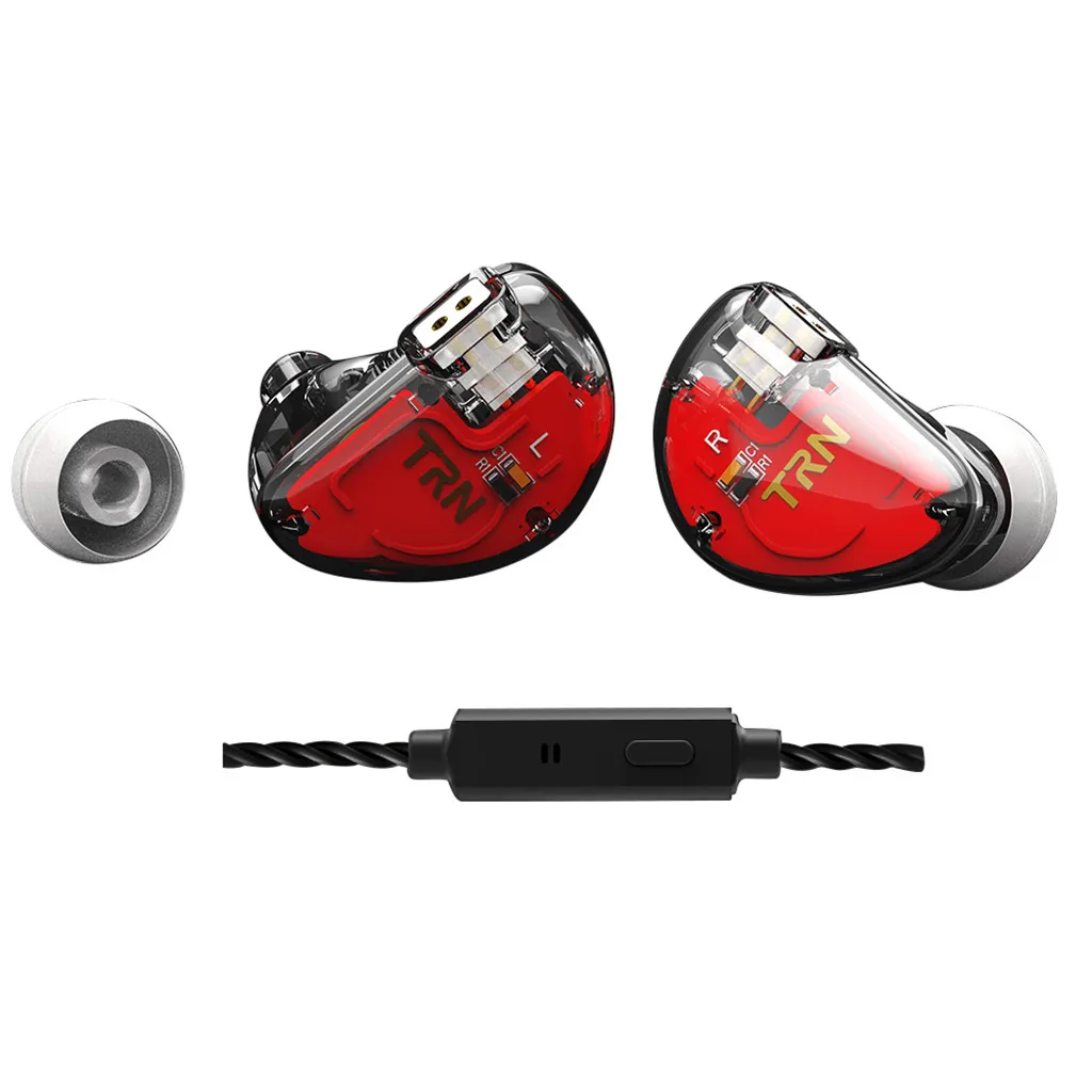 TRN V30 EarHIFI шесть-блок кольцо железные наушники телефон сабвуфер проводной с микрофоном
