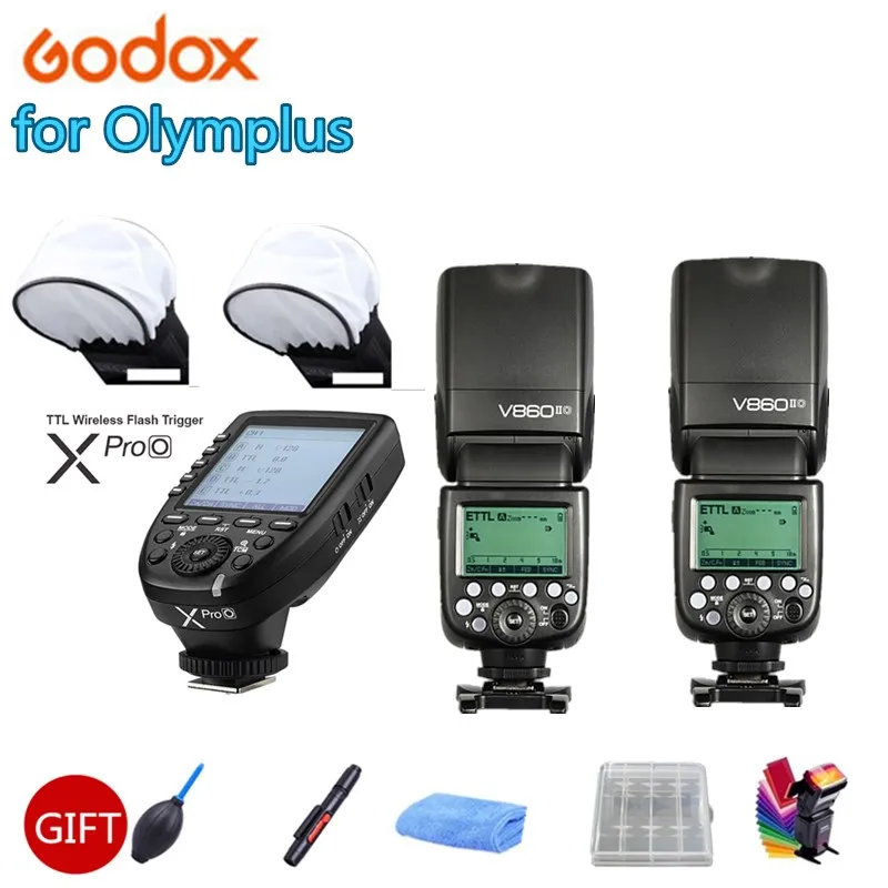 3x Godox v860if V860II-F Вспышка Speedlite TTL HSS 2 4G литий-ионный аккумулятор + X1T-F триггер