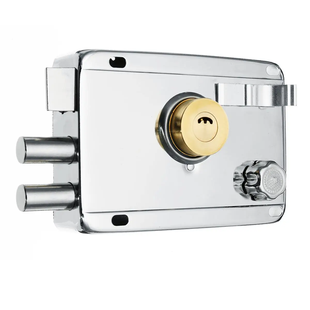 R without deadbolt Несколько страховых замков наружные железные Дверные Замки Безопасность Противоугонный замок деревянные ворота замок для дверного мебельного оборудования 4 типа - Цвет: R without deadbolt