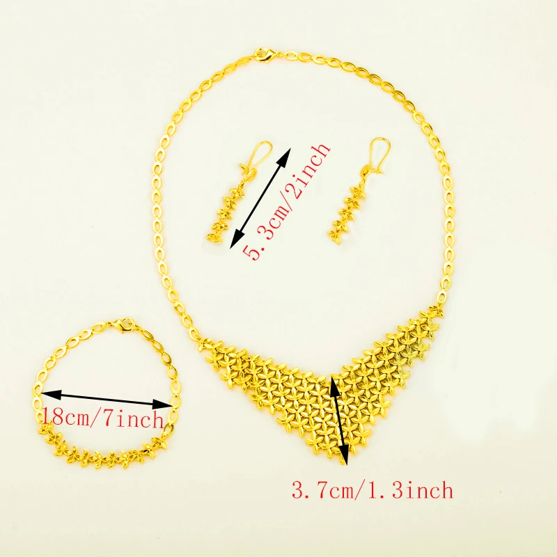 Свадебный подарок в африканском стиле золотого цвета комплект ювелирных изделий