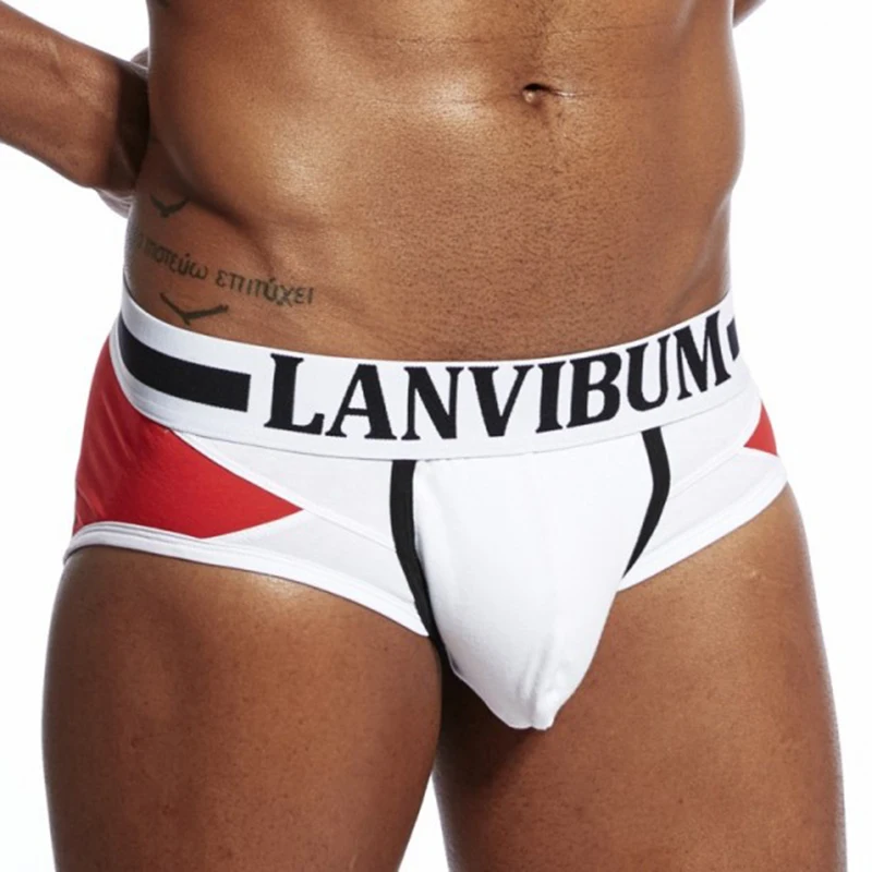 

Mnner Briefs Homosexuell Mnner Unterhose Slip Baumwolle Hschen Mnnlichen Shorts Atmungs Slip Sexy Patchwork Briefs S06PBR