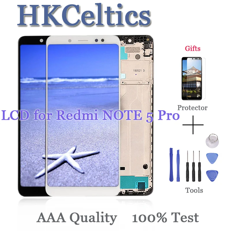 Для Xiaomi Redmi Note 5 Pro ЖК дисплей + кодирующий преобразователь сенсорного экрана в