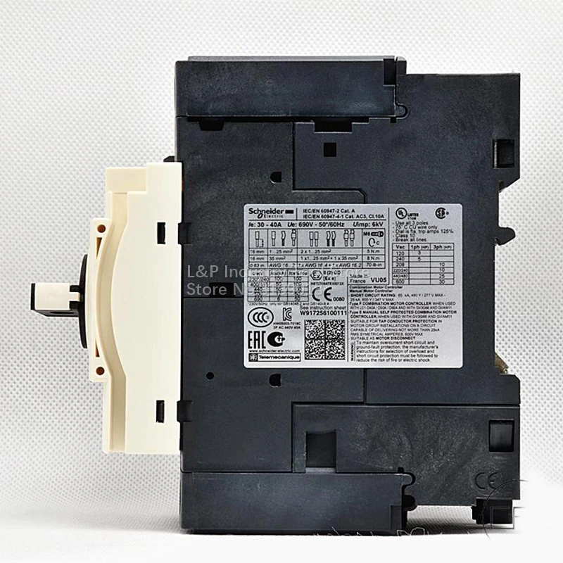 Новый оригинальный Франция Schneider GV3-P40 двигатель выключатель защиты GV3P40 30-40A 3P Тип