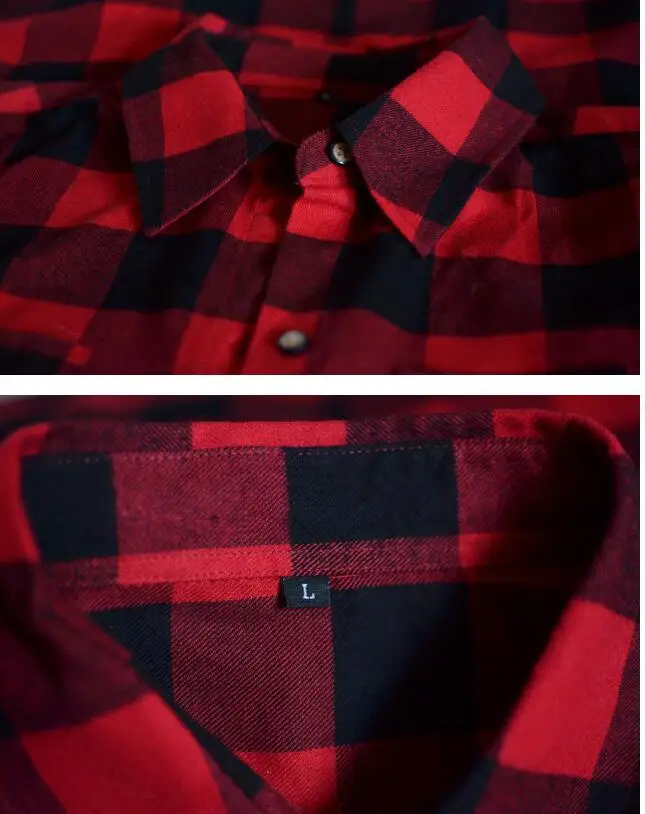 Женская длинная рубашка Dioufond красная клетчатая блузка приталенная Повседневная