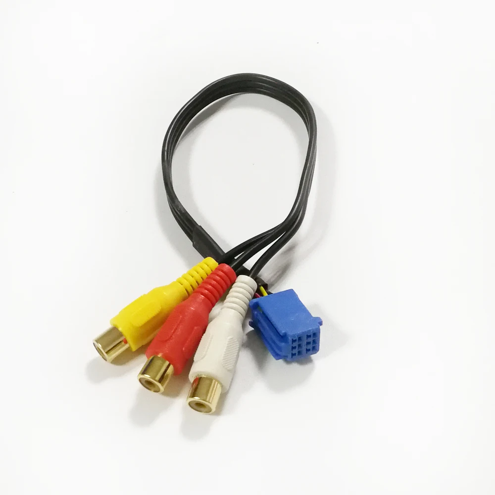 

Biurlink 6-контактный провод RCA автомобильный DVD-навигатор RCA линейный кабель-адаптер для навигации Toyota синий 6-контактный разъем