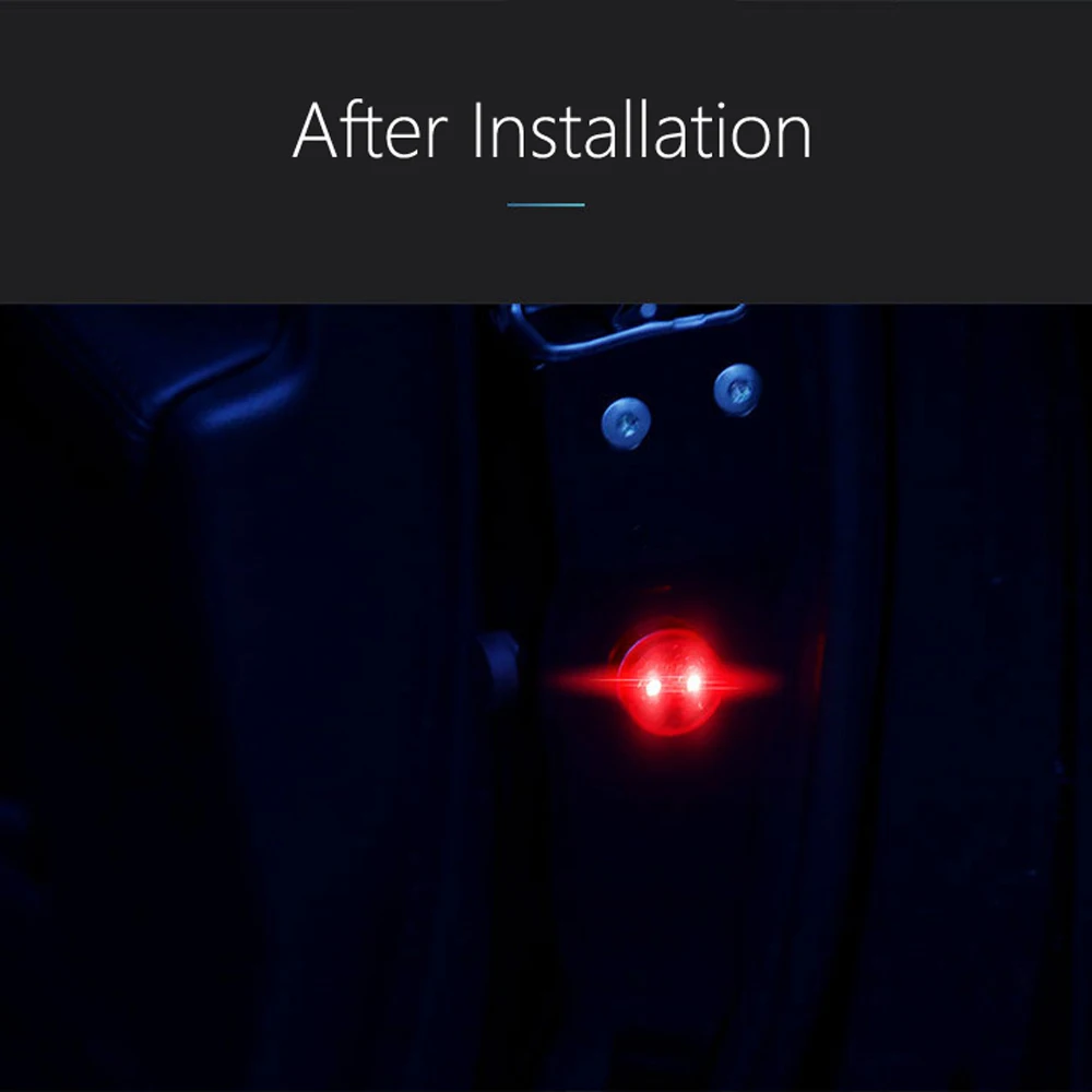 2 предмета в комплекте 5LED автомобиля открывания двери анти-столкновения Предупреждение светильник индикации безопасности Беспроводной двери автомобиля Предупреждение лампы-вспышки, сигнализирующий фонарь