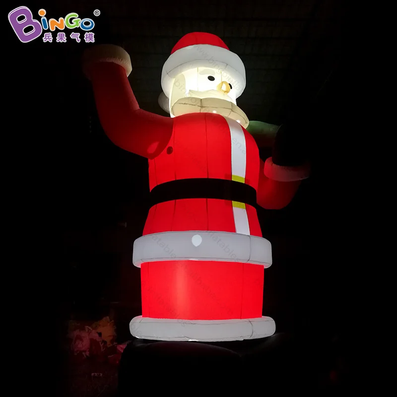 

Free shipping 6 meters tall inflatable christmas santa claus with LED lighting blow up christmas santa for display toys
