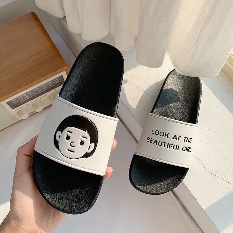 Летние модные женские тапочки Обувь с героями мультфильмов Женские шлепанцы в