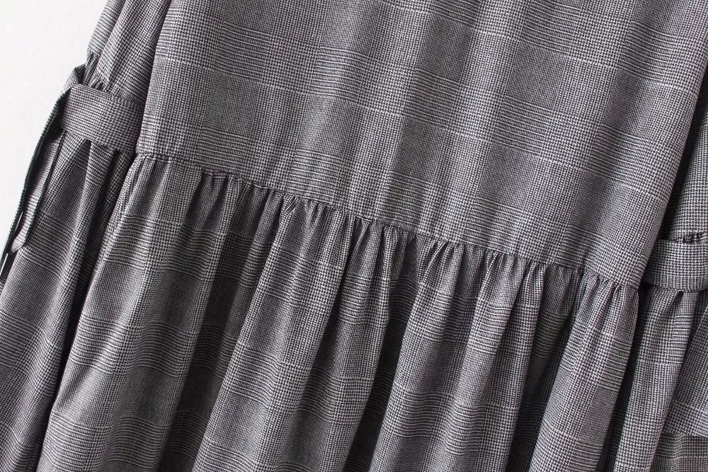 Платье H. SA женское повседневное плиссированное с длинным рукавом и бантом|dress