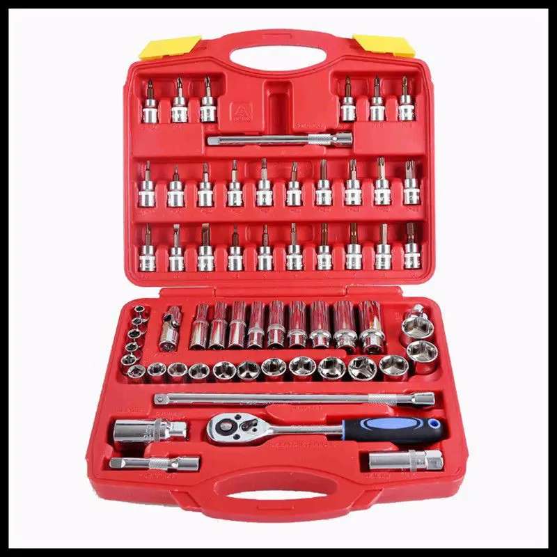 61pcs 3/8" Car Repair Tools Mechanic Set Socket Wrench for Auto Ratchet Spanner Screwdriver Hex Key | Инструменты