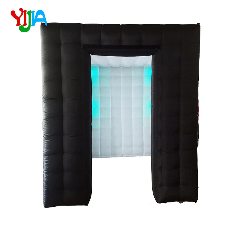 2.25M Two Entrance Nice Cabin With Multi Color Changing LED lights Inner Air blower Inflatable Photo Booth for Wedding Party | Дом и сад