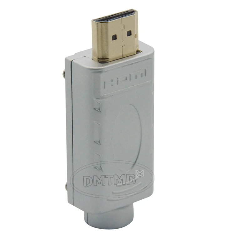 Штекерный разъем HDMI с задней пайкой для печатной платы и металлическим