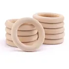 Деревянные кольца-прорезыватели для зубов ручной работы, детские деревянные кольца из натурального клена для прорезывания зубов 40 мм-70 мм, ожерелье, браслет сделай сам, деревянные игрушки-прорезыватели для зубов