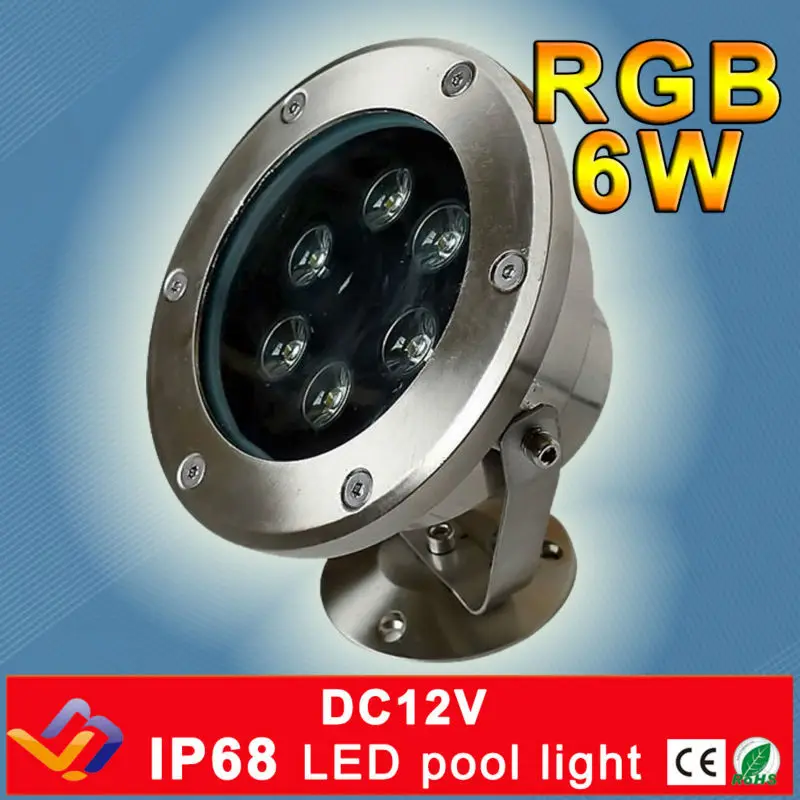 RGB светильник для бассейна IP68 12 в пост. Тока 6 Вт | Лампы и освещение