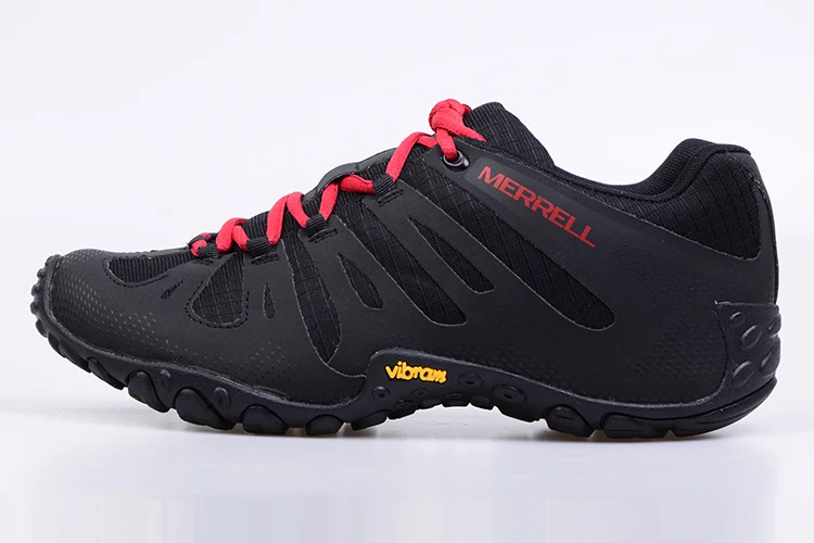 Merrell 2017 Для мужчин сетка дышащий Все черный Открытый Пеший Туризм обувь для