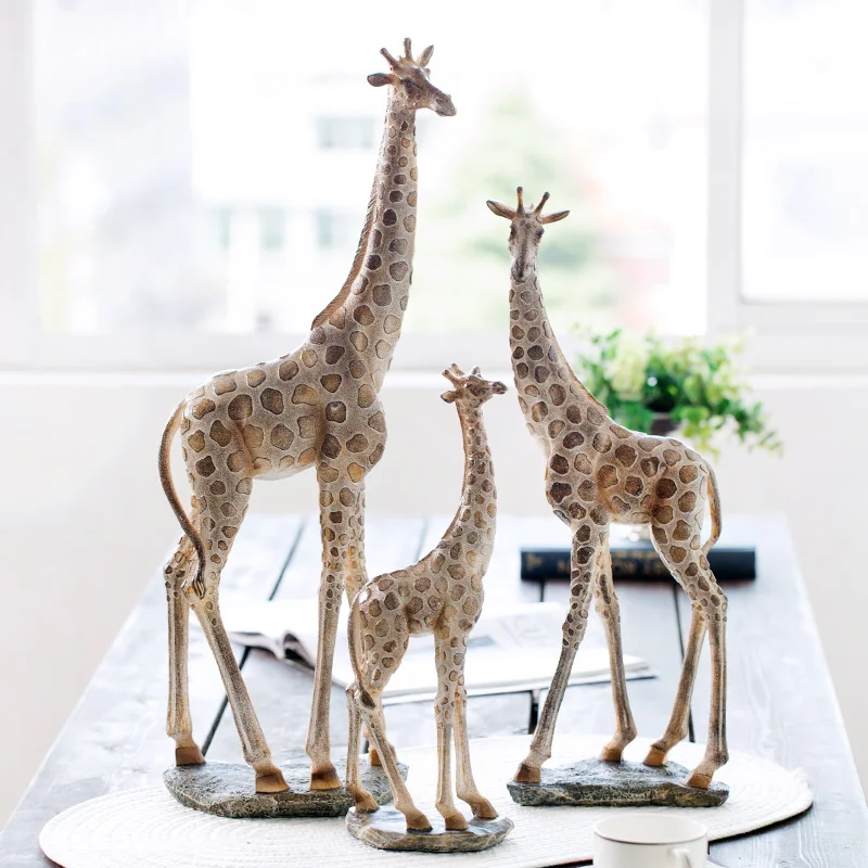 Европейские аксессуары для дома украшение из смолы жирафа рабочего стола