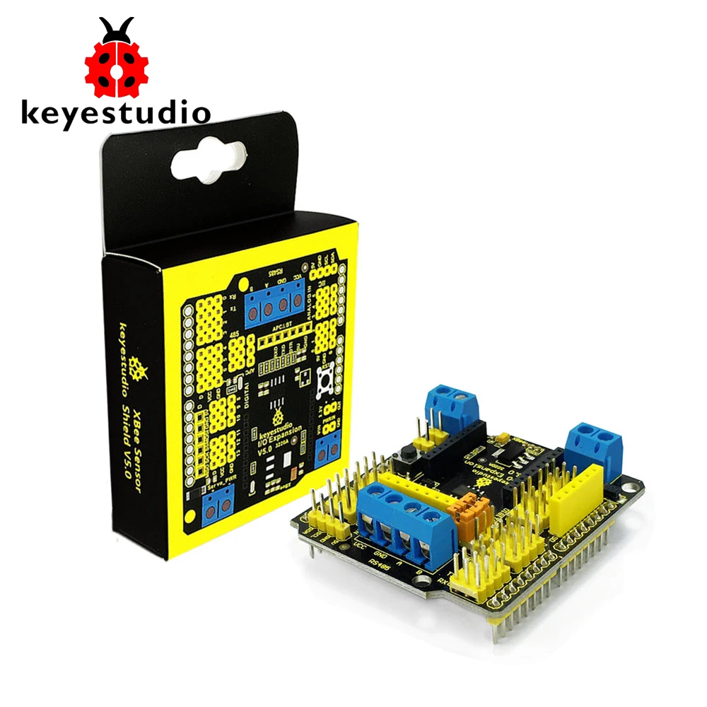 Бесплатная доставка! Расширительный щит Keyestudio Xbee Sensor V5 с интерфейсом RS485 Bluebee для