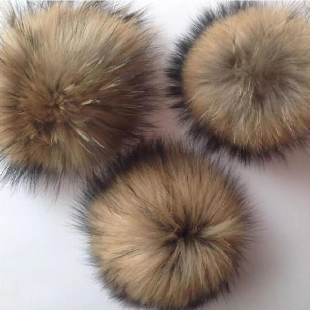 Искусственный мех енота искусственный огромный пушистый помпон подвеска для