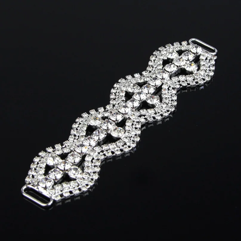 30 Pcs Rhinestone Bikini Connectors Buckle Chain Crystal Trim Trimming For Swimming Wear Decoration 12.3x3cm | Дом и сад
