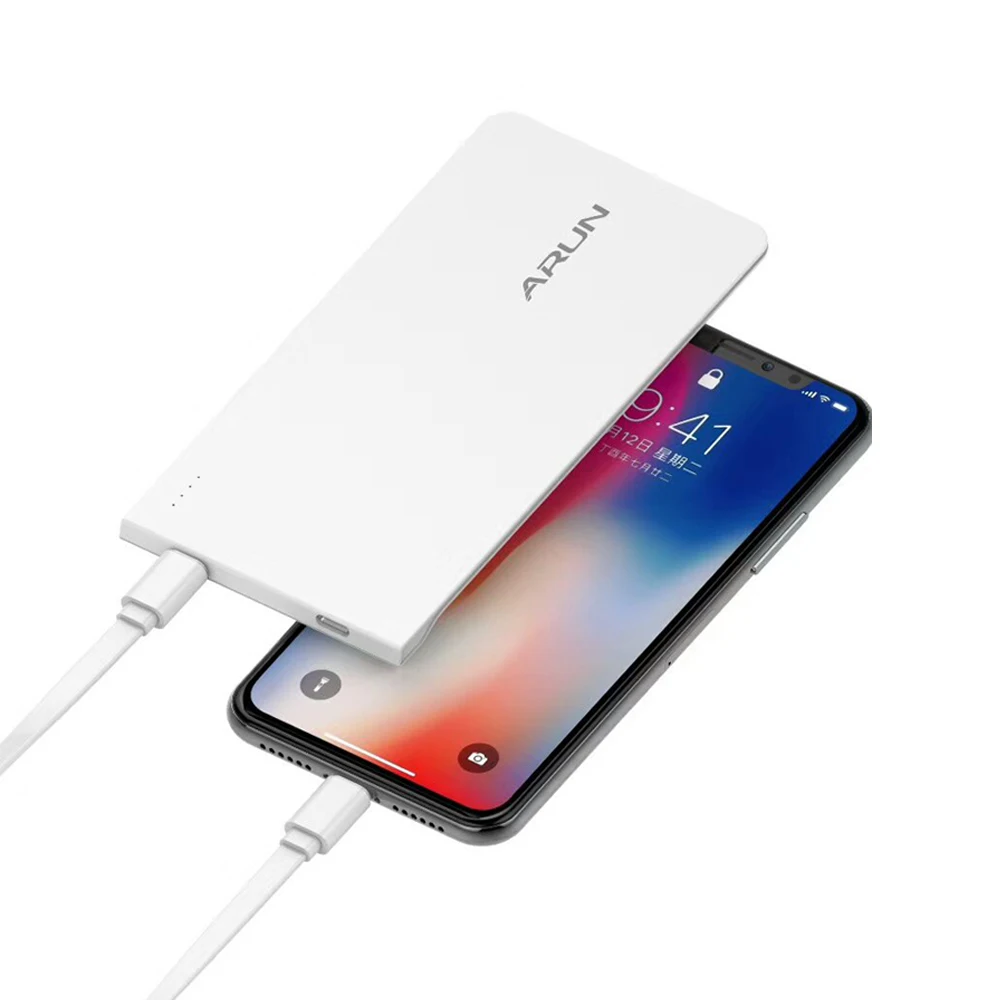 ARUN power Bank ультратонкий 0 6 см 3000 мАч Зарядное устройство для телефона внешний