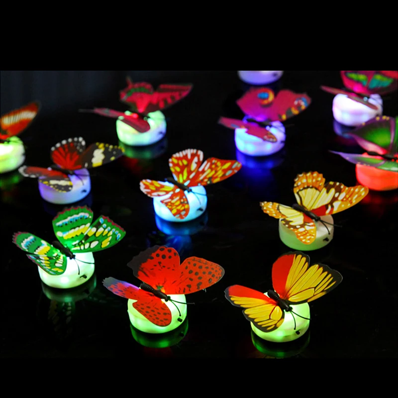 ZZEL ZYEL творческий красивые Цвет ful бабочка светодио дный Night Light Home Спальня
