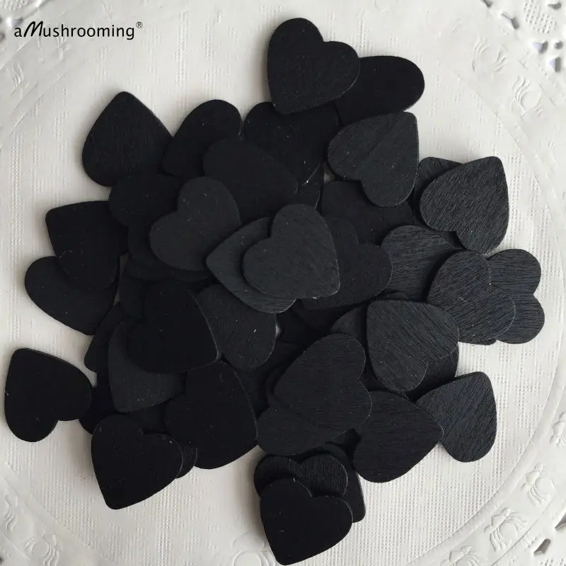 Оптовая продажа украшение для карт 1000 шт. цветные деревянные Мини сердца 18 мм