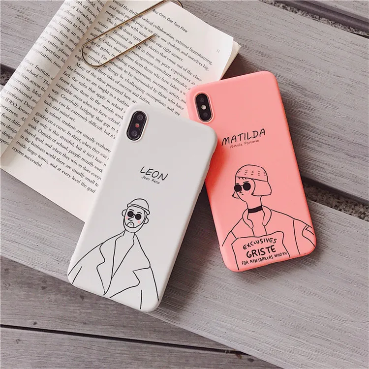 Милый Leon Matilda телефона чехол для iPhone 6 6S 7 8 Plus чехол силиконовый мягкий конфеты ТПУ чехол для Iphone x XR XS MAX 6 S, 7plus задняя крышка чехлы